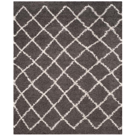 Safavieh Dallas Shag Large Rectangle Area Rug, Dark Grey and Ivory - 8 x 10 ft. SGD258A-8